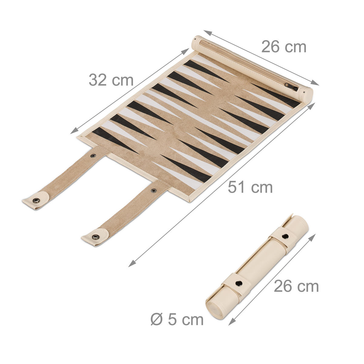 BACKGAMMON - Multicolor, Kunststoff/Metall (5/5cm) - Relaxdays