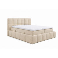 BOXSPRINGBETT AURA mit Topper und Bettkasten, Beige, H3 Bonell, 140x200 cm - Beige, Textil (140/200cm) - KS Home Concept