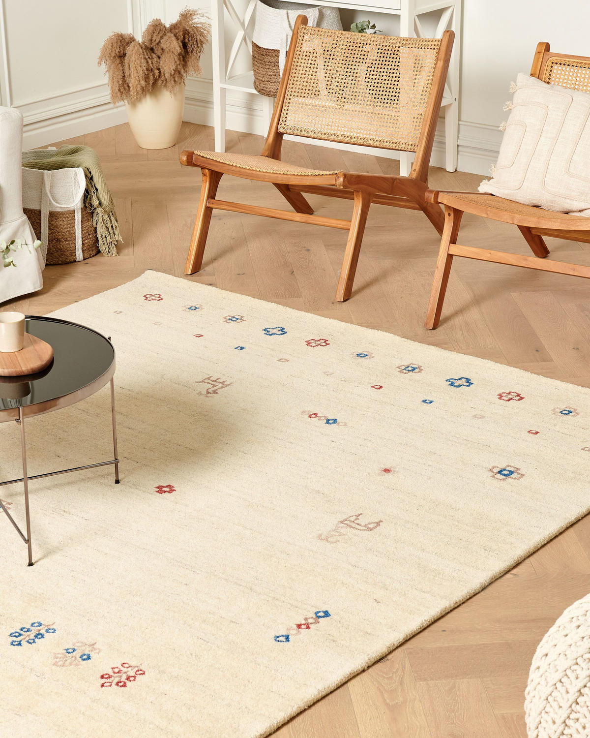 TEPPICH geflochten Suluca 300/200 cm - Beige, Textil (200/300cm) - Beliani