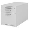 ROLLCONTAINER - mit Hängeregistratur 80/42,8/51,2 cm in Grau Chromgriff (Metall) - Grau, Holzwerkstoff (42.8/51.2/80cm) - bümö