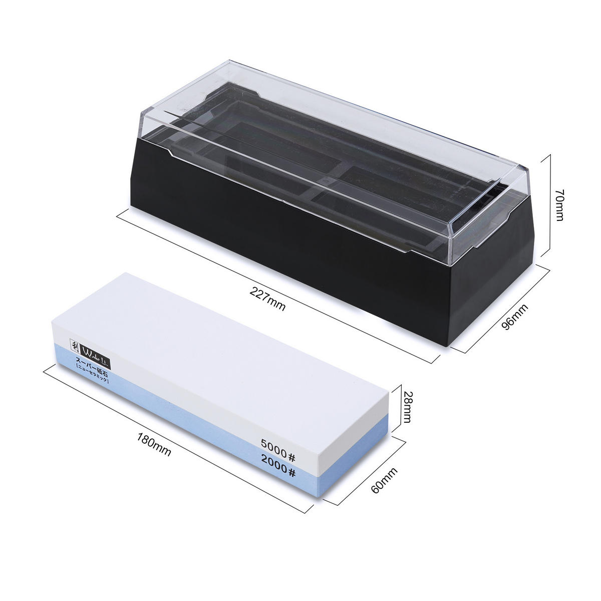 SCHLEIFSTEIN 2000/5000 - Weiß, Kunststoff - Wakoli