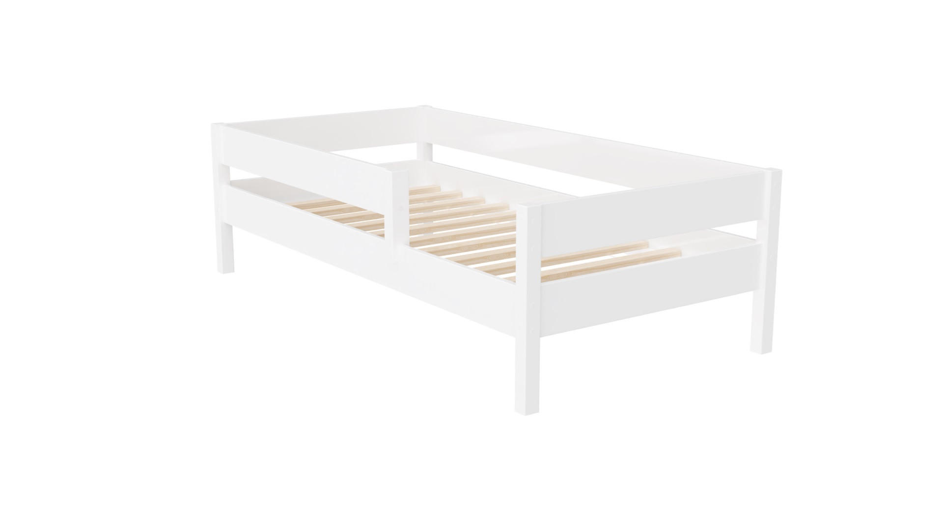 KINDERBETT Mix 180x90 weiß - Weiß, Holzwerkstoff (90/180cm) - LUKDOM
