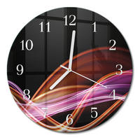 WANDUHR fi30 cm - Abstrakte Kunst - Lila, Glas (30/30/0.4cm) - TULUP