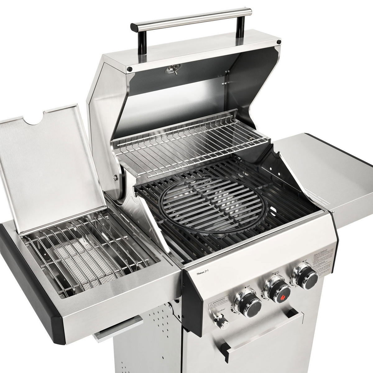 GASGRILL PLATINUM 2+1 - Edelstahlfarben, Metall (116/117/54cm) - TAINO
