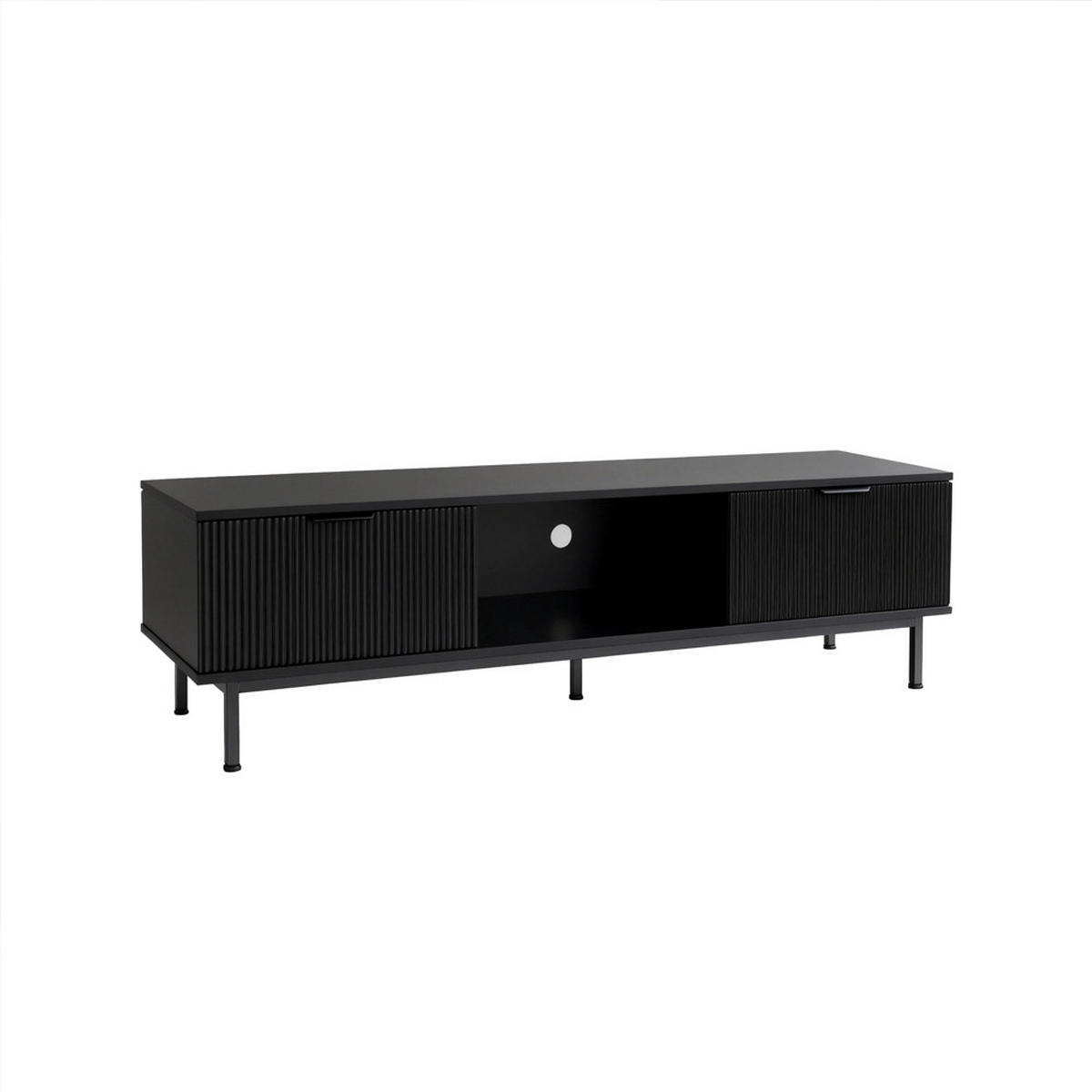 TV-SCHRANK NYLA - Schwarz, 160 x 43 cm - Schwarz, Holzwerkstoff (160/43/42cm) - Home Deluxe