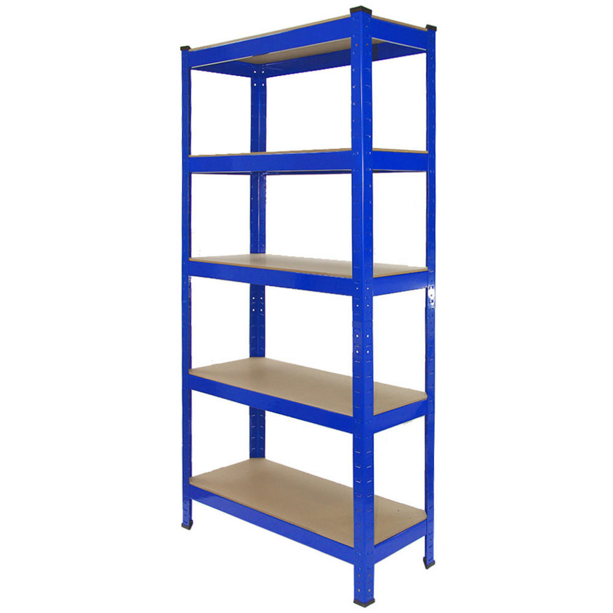 LAGERREGAL 4 x T-Rax 75cm Blau mit Gratis Gummihammer - Blau, Metall (75/150/30cm) - Monstershop