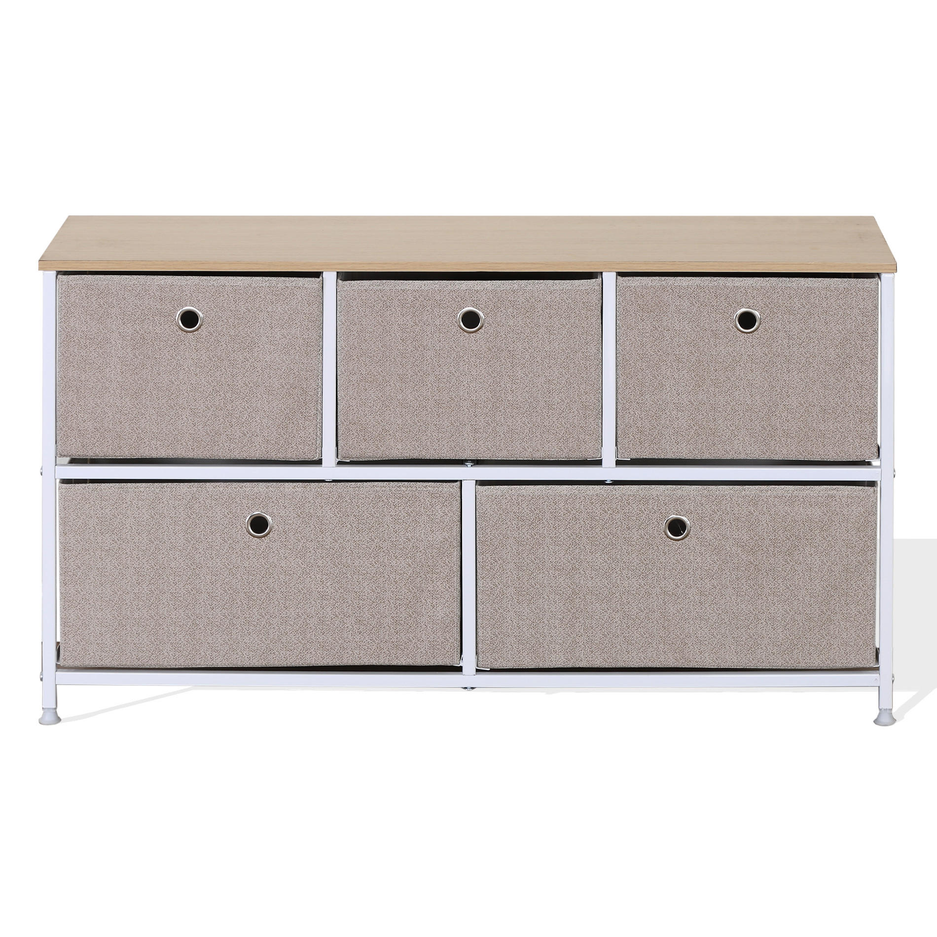 SIDEBOARD Beige 29/100/50 cm - Beige, Metall (29/50/100cm) - Mobili Rebecca