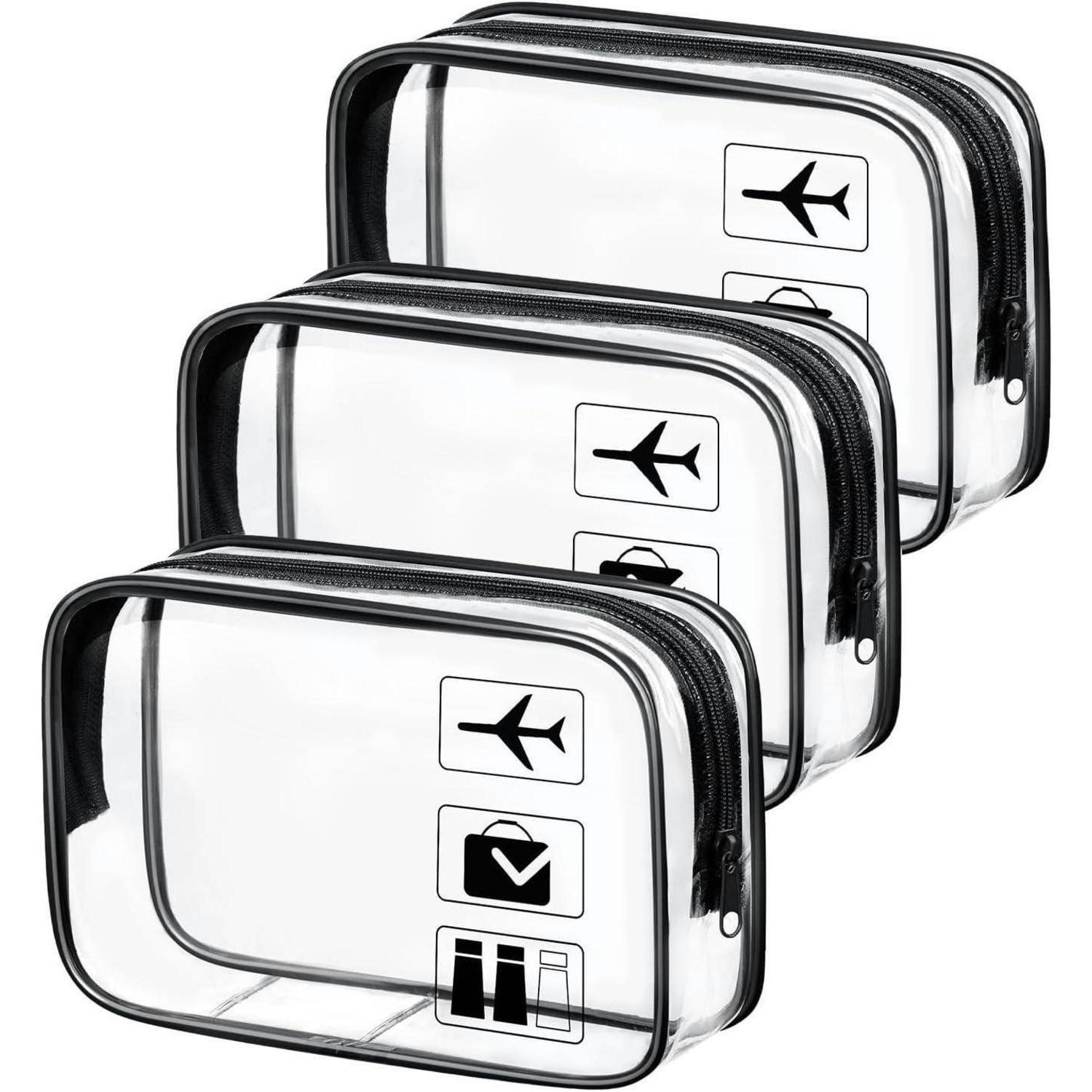 KULTURTASCHE 3-teiliges Set Transparent - Transparent, Kunststoff (22/2/26cm)