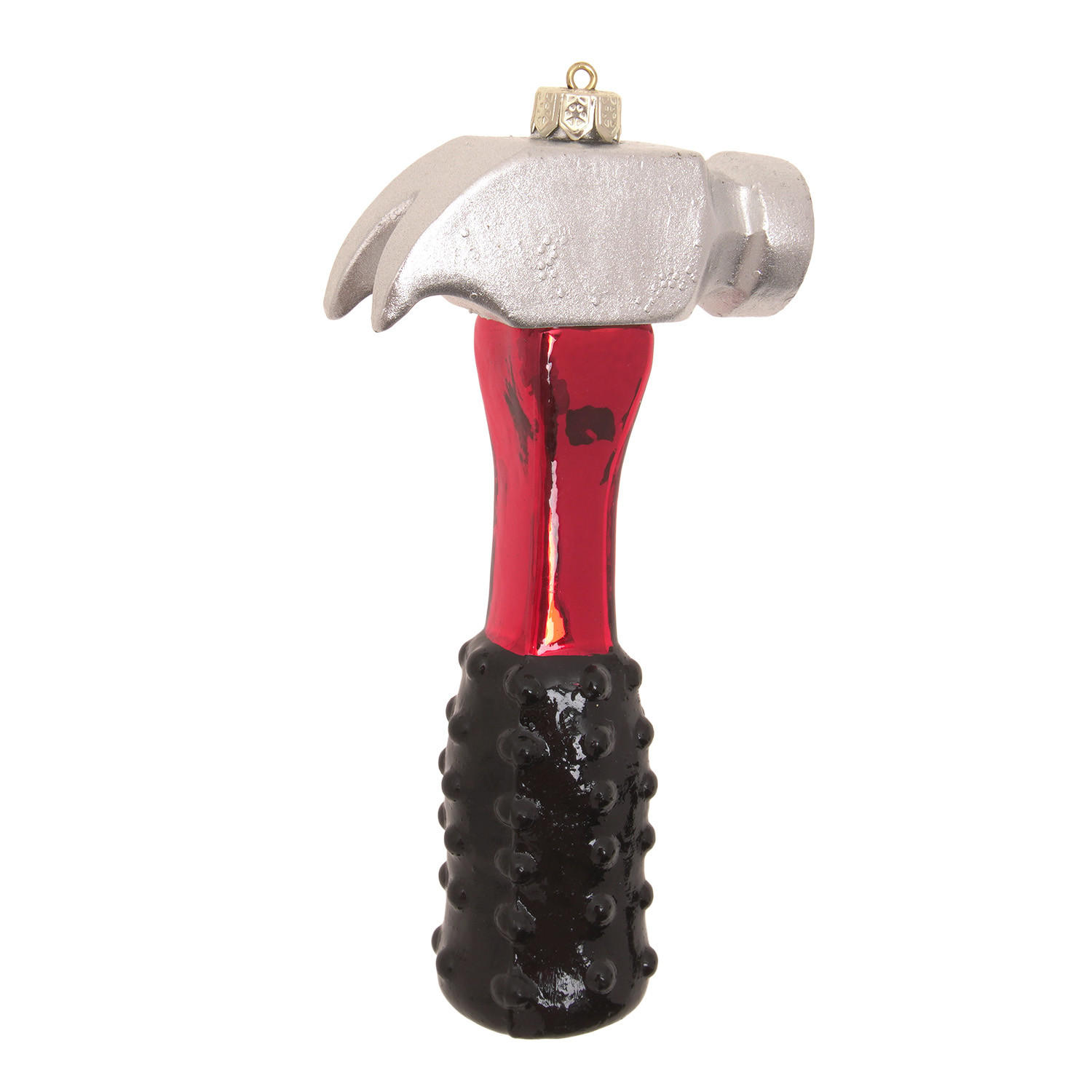 CHRISTBAUMSCHMUCK Hammer Rot 12cm (Glas / 1 Stk.) - Rot, Glas (6/12/3cm) - Krebs Glas Lauscha