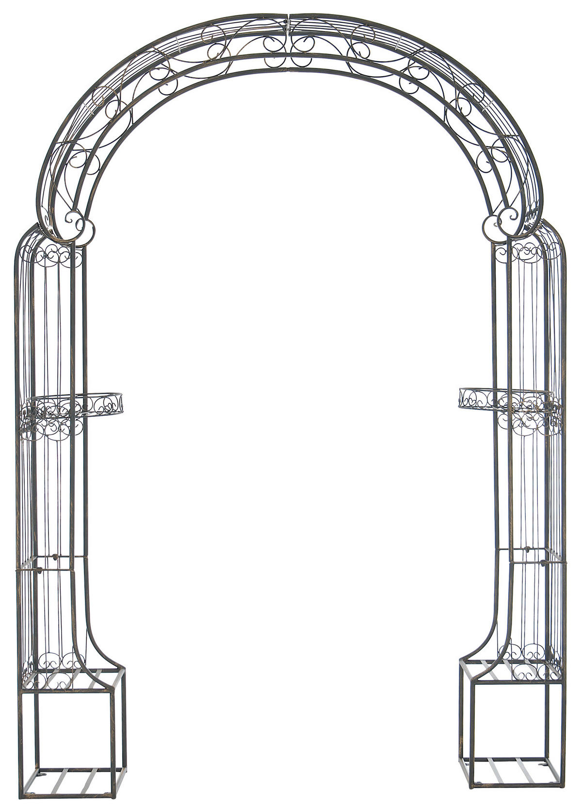 ROSENBOGEN Birger 163x34x239,5cm Metall Bronze Rankhilfe - Bronzefarben, Metall (163/239.5/34cm) - DELUKE