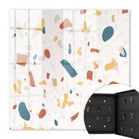 SCHLÜSSELBOX Schwarz 30x30 cm- Türöffnung nach rechts - Abstrakte Komposition - Beige, Metall (30/30/5cm) - TULUP