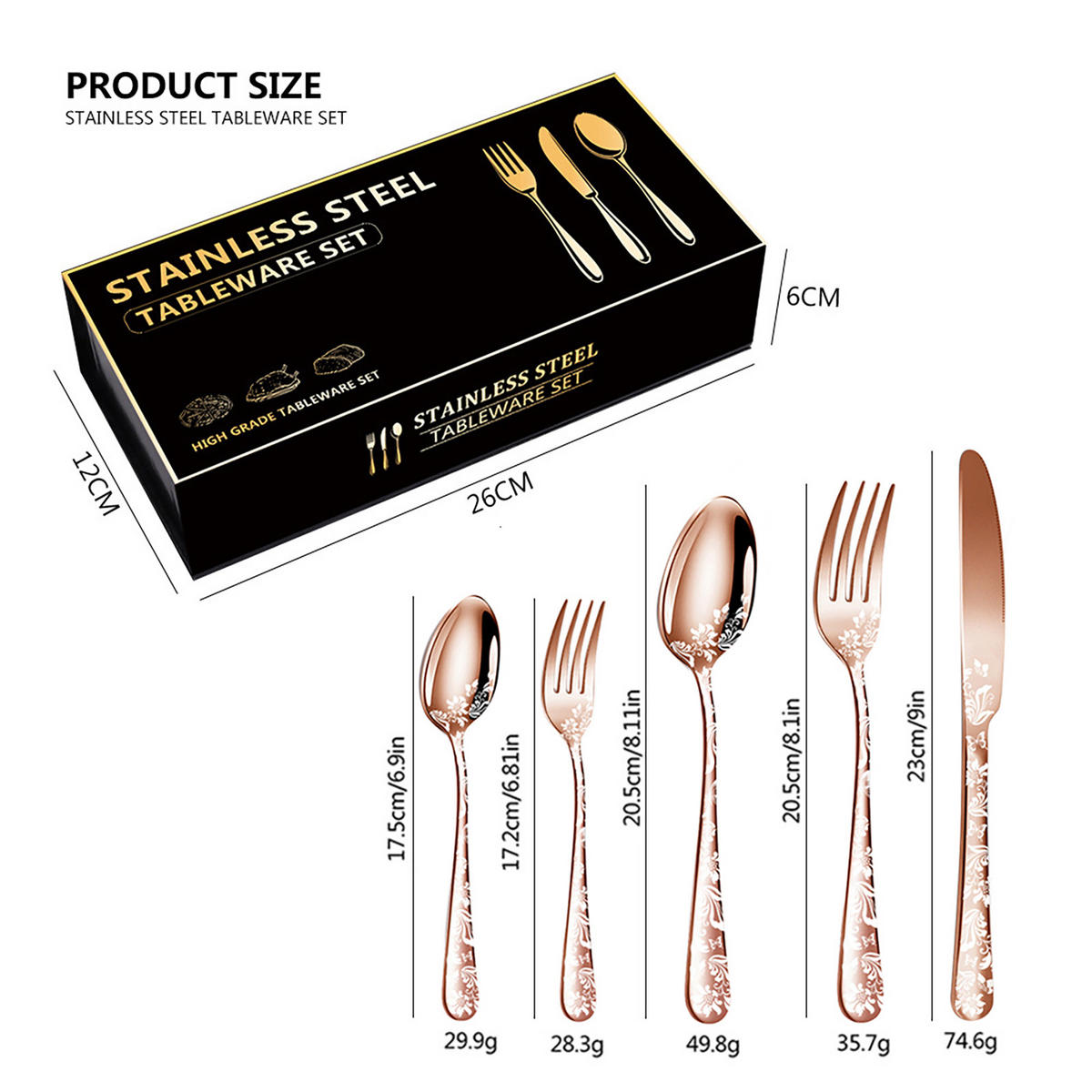 BESTECK-SET, 40-teilig - Goldfarben, Metall