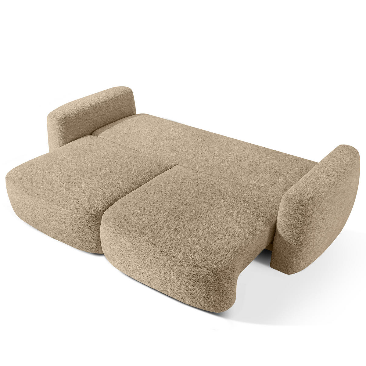 SITZGARNITUR ELOSA - Ecru, Holz/Textil (245/85/115cm) - KONSIMO®