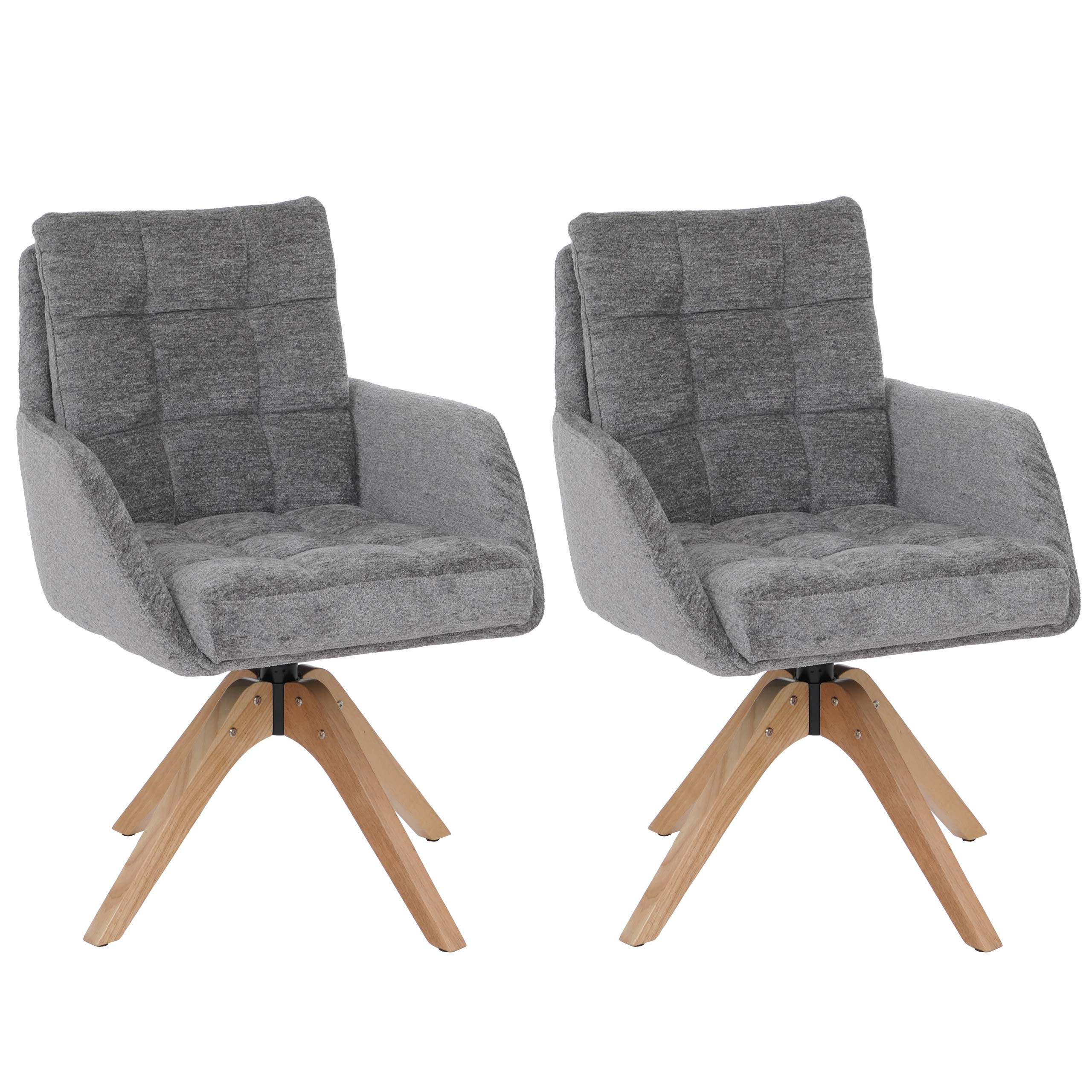 JÍDELNÍ ŽIDLE Šedá, sada 2 ks - šedá, textil (61/89/66cm) - MCW