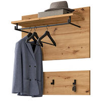 GARDEROBENPANEEL Eiche Artisan, Wandgarderobe Set 2-teilig 80 cm - Eiche Artisan, Holzwerkstoff (80/73/27cm) - Inn.Furn