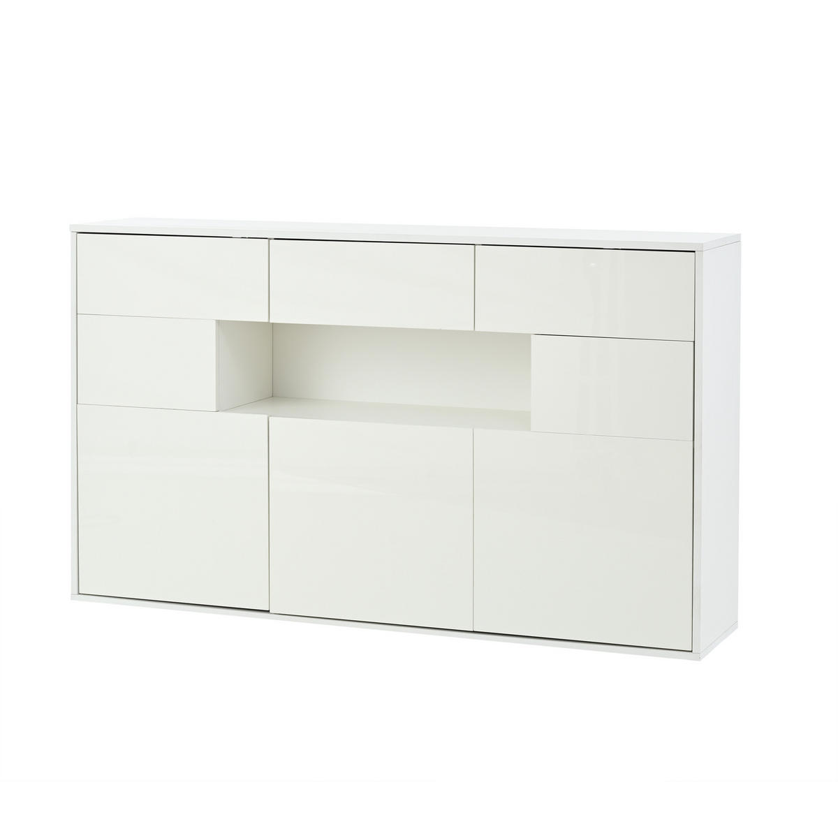 SIDEBOARD Weiß 140/30/82 cm - Weiß, Holzwerkstoff (140/82/30cm) - PANGIVO