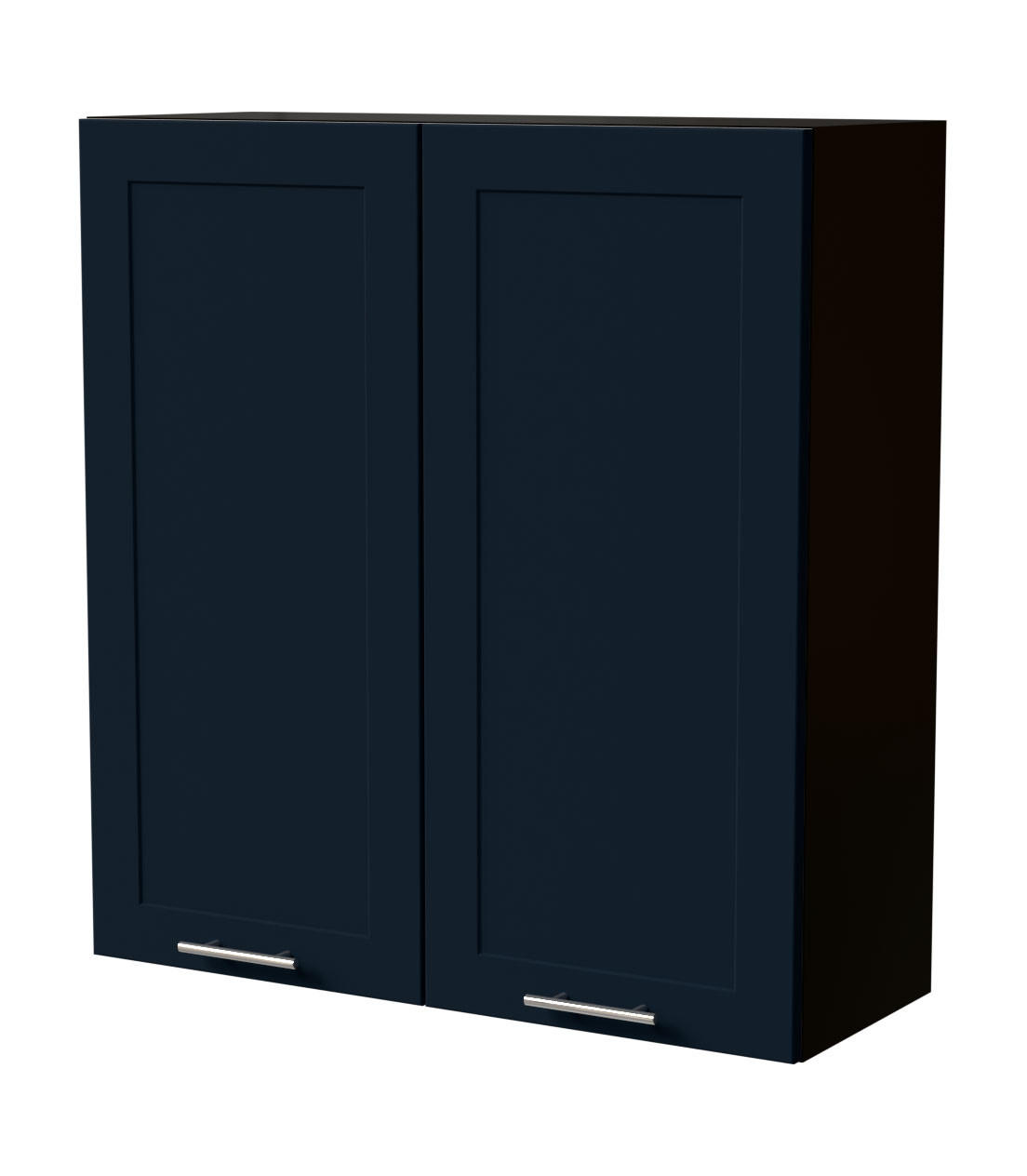 HÄNGESCHRANK Oslo W4/90 Schwarz / Indigo Matt 90 / 32,5 / 96cm - Schwarz/Dunkelblau, Holz/Holzwerkstoff (90/96/32.5cm) - Feldmann-Wohnen