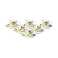 ESPRESSOTASSEN MIT UNTERTASSEN Amazonia Anmut bunt 100 ml 6er Set - Multicolor, Keramik (12/8.2/12cm) - Villeroy & Boch