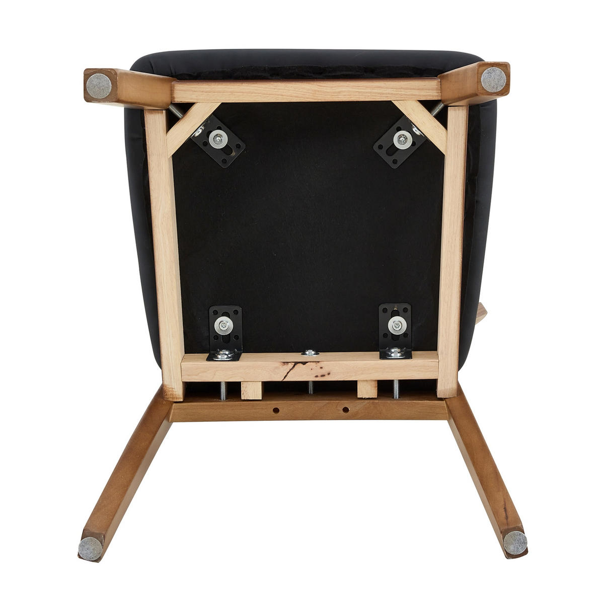 ESSZIMMERSTUHL 2er-Set mit ovaler Rückenlehne Schwarz - Schwarz, Holz (44/88/50cm) - Meubliv
