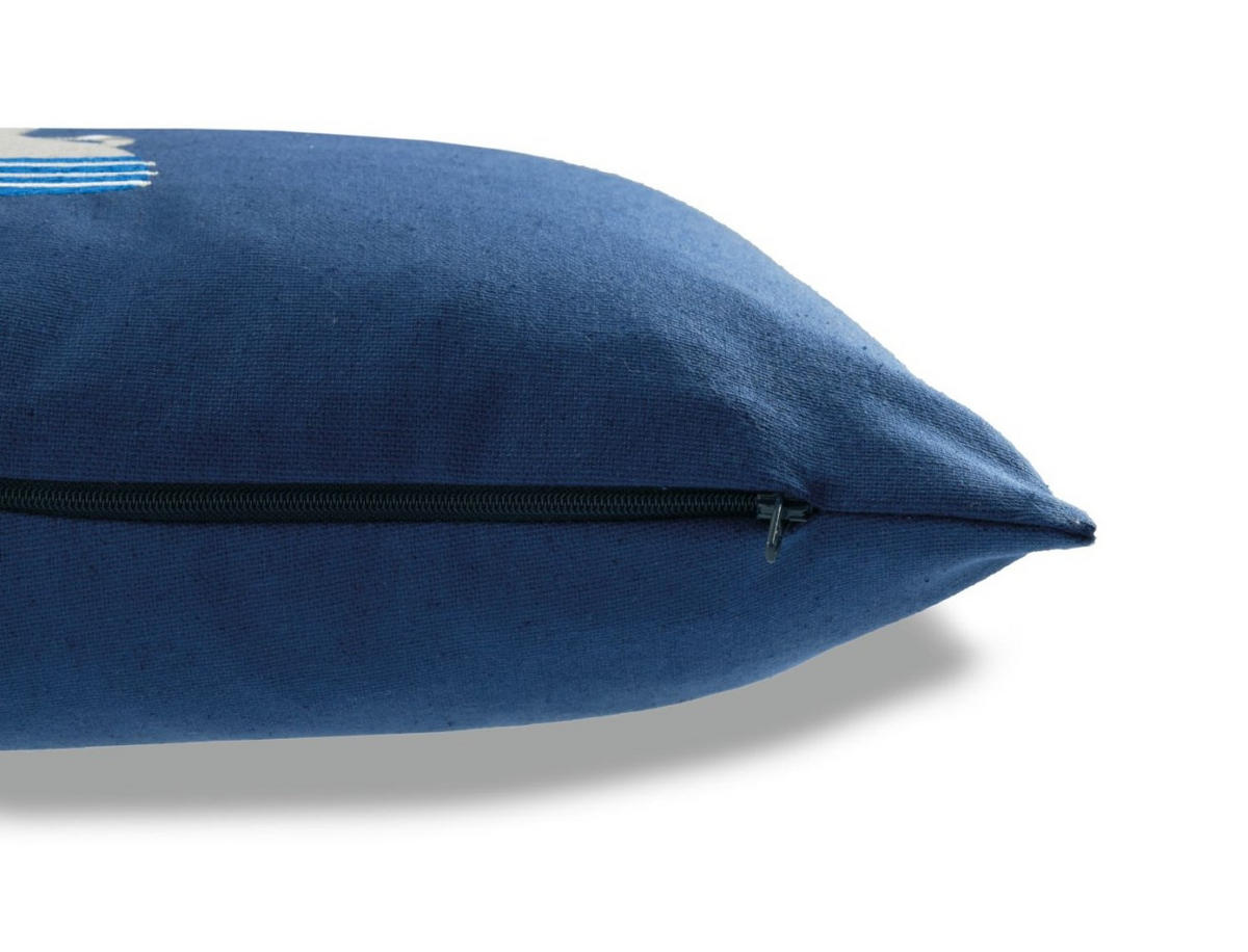 ZIERKISSENHÜLLE Vase blau 45x45cm - Blau, Textil (45/45cm) - Tom Tailor