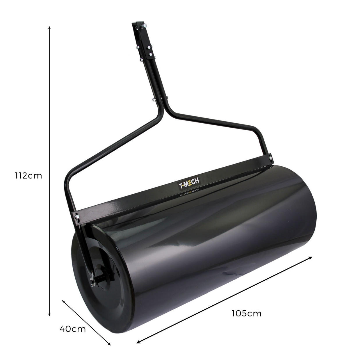 ANHÄNGEWALZE 120 Liter - Schwarz, Metall (112/105/112cm) - Monstershop