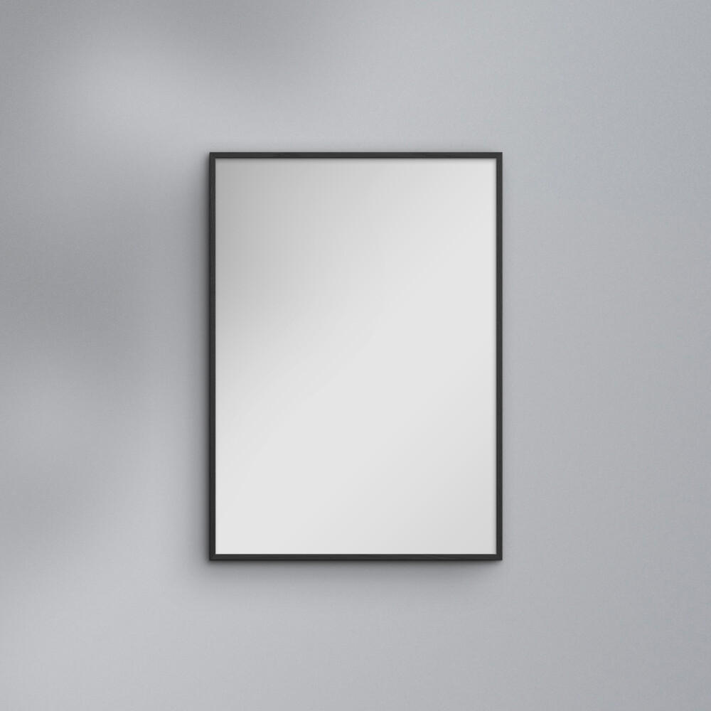 SPIEGEL - Schwarzes Holz - Schwarz, Holz/Papier (50/70/2cm) - Poster&Frame