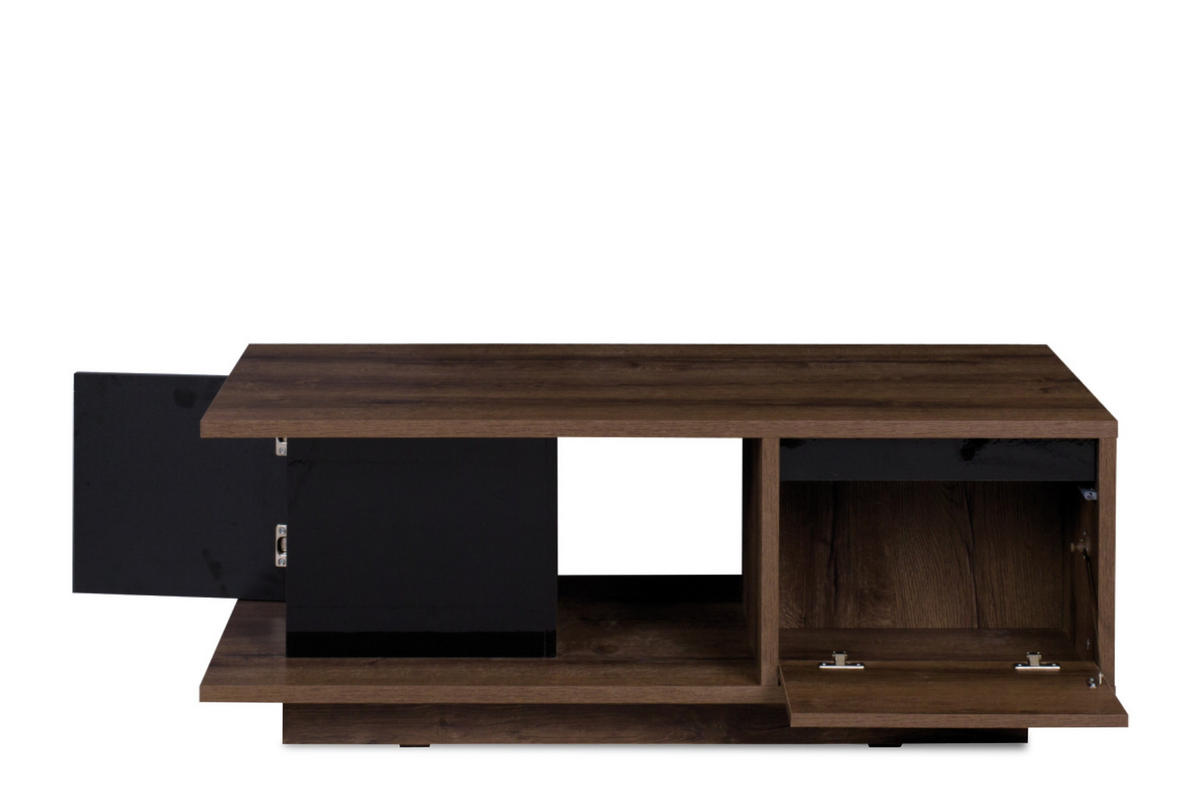 COUCHTISCH MERO mit Türen, Dunkelbraun - Dunkelbraun, Holzwerkstoff (65/120/46cm) - KONSIMO®