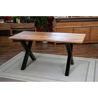ESSTISCH PALERMO - Beige/Schwarz, Holz/Metall (100/200/77cm) - SAM