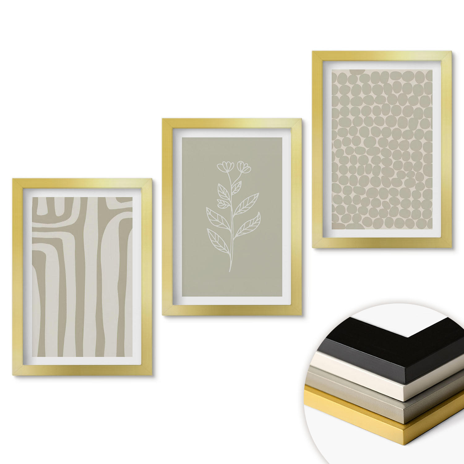 ArtPrintCave Wandbilder Gold 20x30 cm