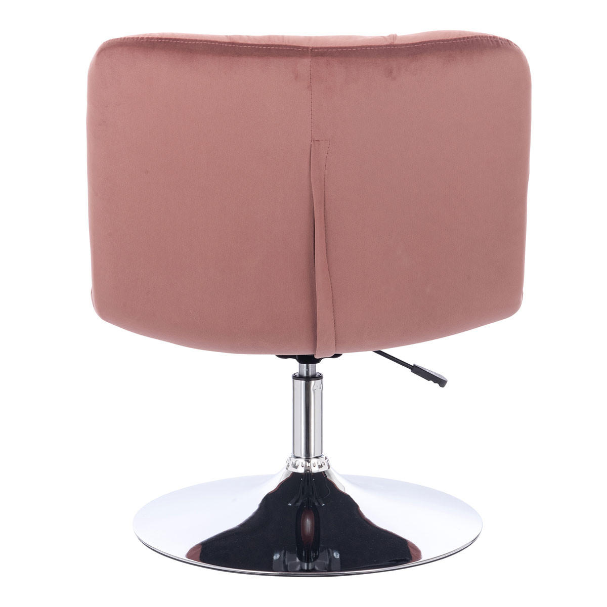 LOUNGESESSEL LAUREL Samt Altrosa - Silberfarben/Altrosa, Textil/Metall (75/87/75cm) - SVITA