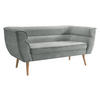 SOFA Bal 2 - Naturfarben/Grau, Holz/Textil (142/75/74cm) - MIRJAN24