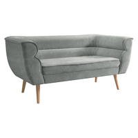 SOFA Bal 2 - Naturfarben/Grau, Holz/Textil (142/75/74cm) - MIRJAN24