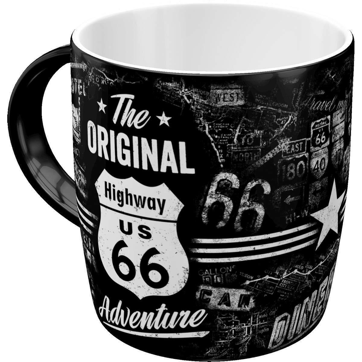 KAFFEETASSE 330 ml US Highways US Highway 66 - Multicolor, Keramik (0.33L) - Nostalgic-Art
