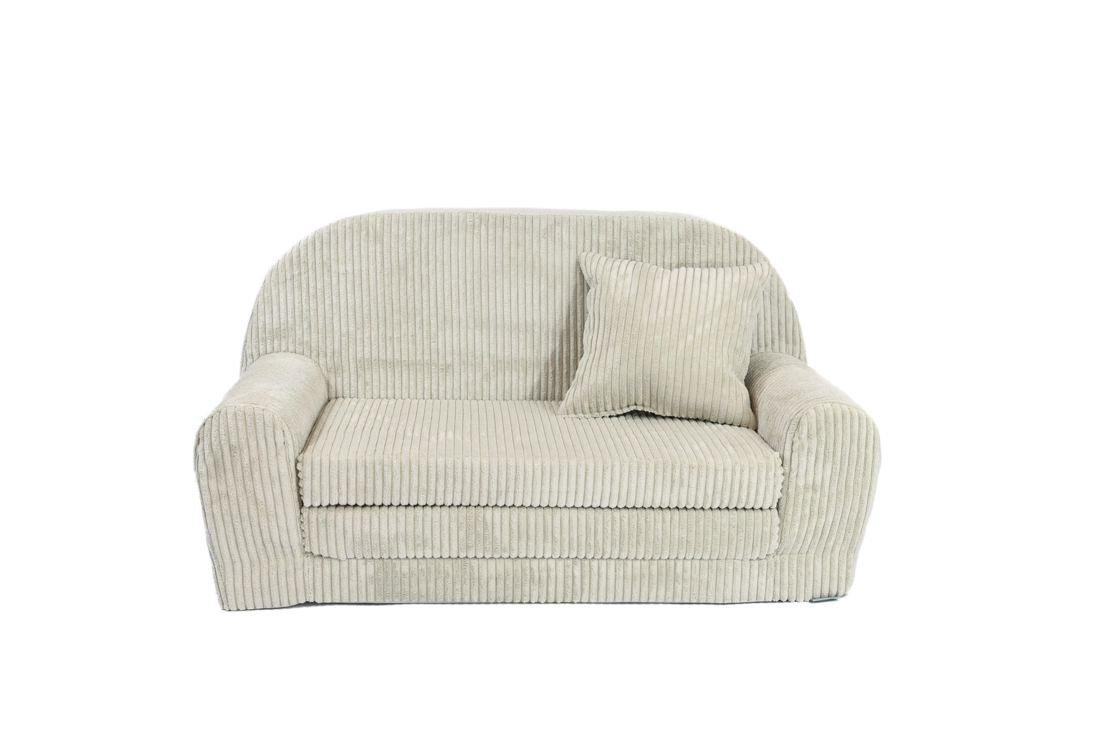 KINDERSOFA MINI aus Kuschel-Cord in Beige - Beige, Textil (78/45/40cm) - Fortisline