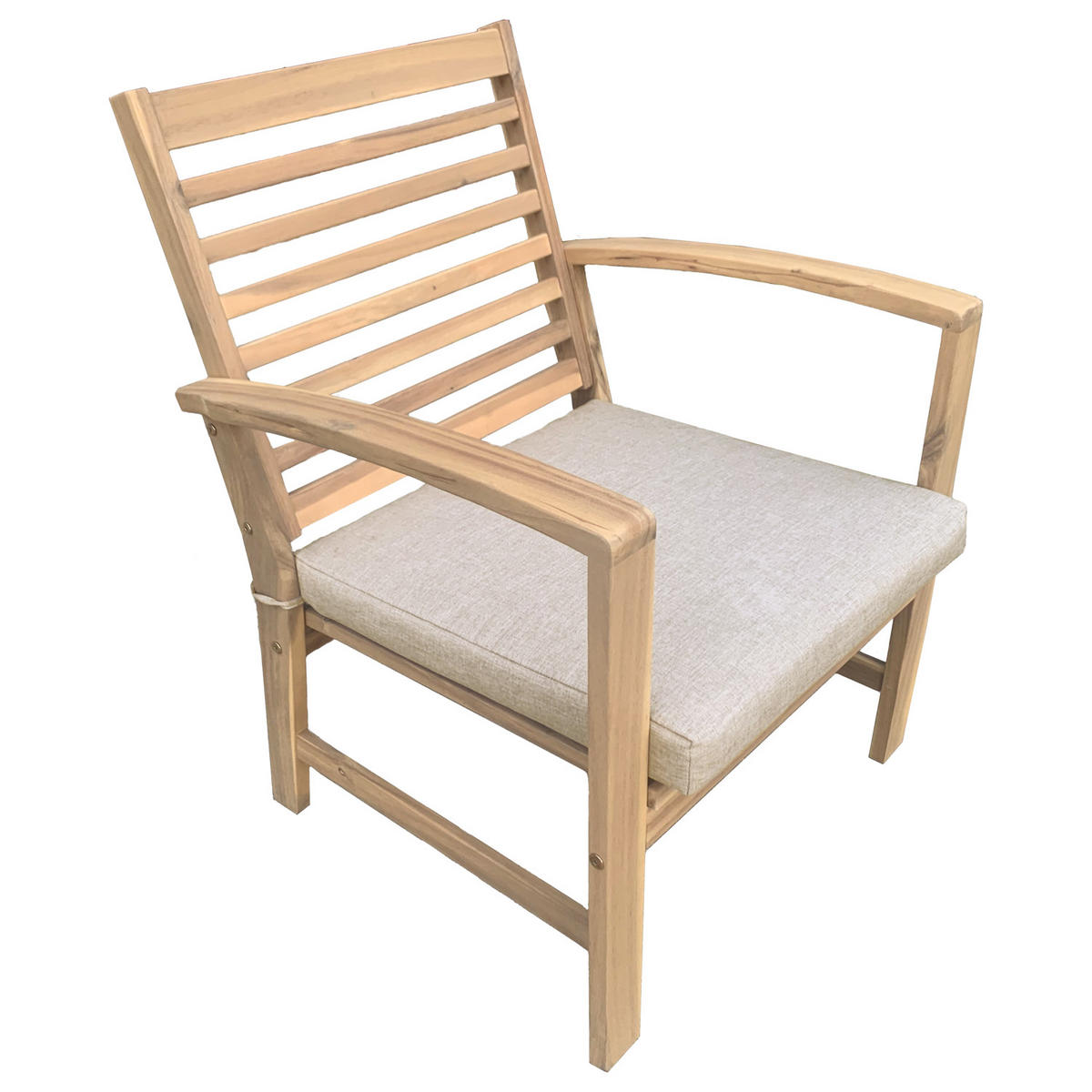 GARTENMÖBEL Goa Sand 4er-Set - Beige, Holz - Happy Garden