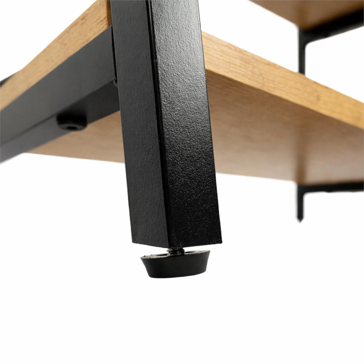 STANDREGAL Holzoptik Metall Eichefarben Schwarz 3 Ebenen 61x35x84 cm - Eichefarben/Schwarz, Holzwerkstoff/Metall (61/84/35cm) - Begryf