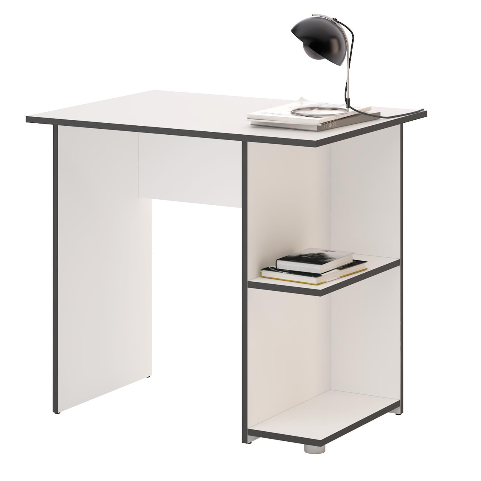CARO-Möbel Schreibtisch Weiß, Grau 82x76x60 cm