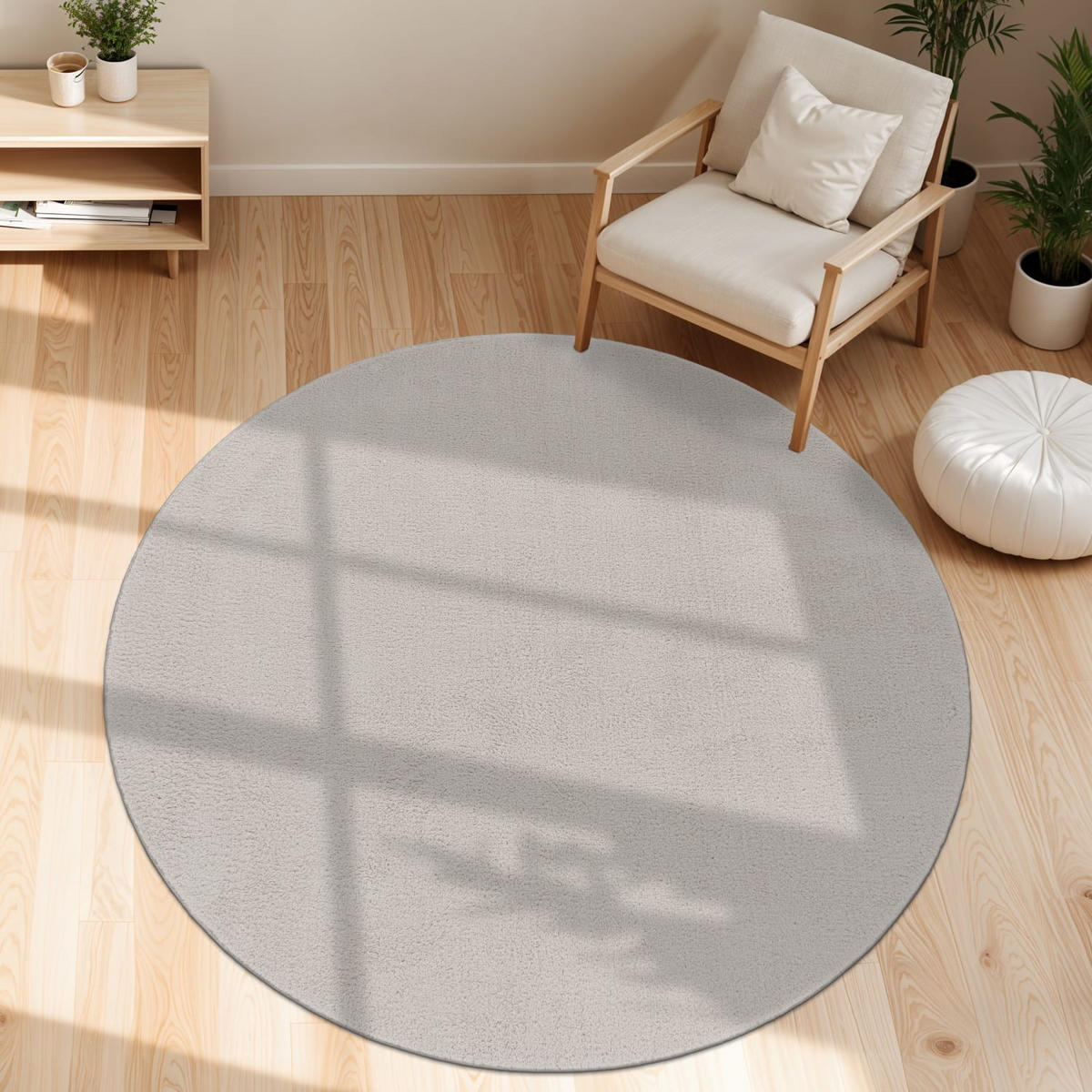 KURZFLORTEPPICH 80/80 cm Cadiz 630 - Silberfarben, Kunststoff (80/80cm) - Paco Home