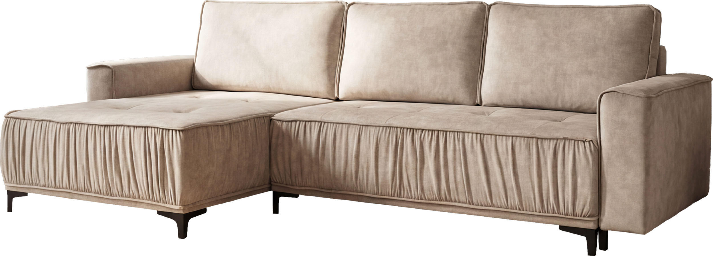 WFL Group Ecksofa Ecru 270x150 cm