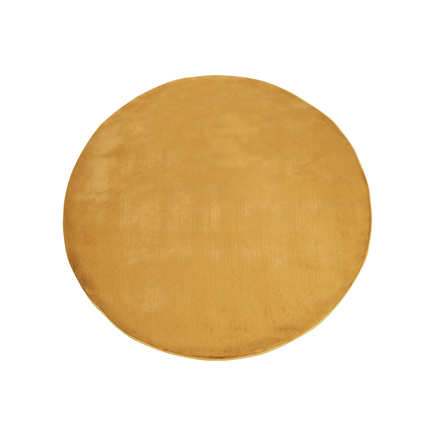 HOCHFLOR-TEPPICH Topia 400 Amber 160 cm Rund - Gelb, Textil (160/160cm) - carpet city