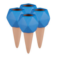 4XTONSPITZEN Bewässerung - Multicolor, Keramik (9.5/19/9.5cm) - Relaxdays