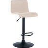 BARHOCKER Stoff creme - Creme/Schwarz, Textil/Metall (39/84/36cm) - CLP