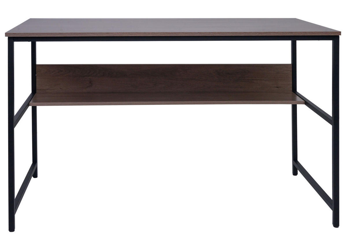 SCHREIBTISCH rechteckig Braun, Grau - Braun/Grau, Metall (60/120/78cm) - MCW