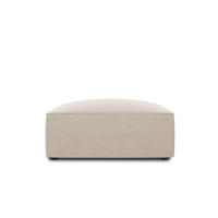 POUF Ruby aus Samt beige - Beige, Textil (93/40/93cm) - Micadoni