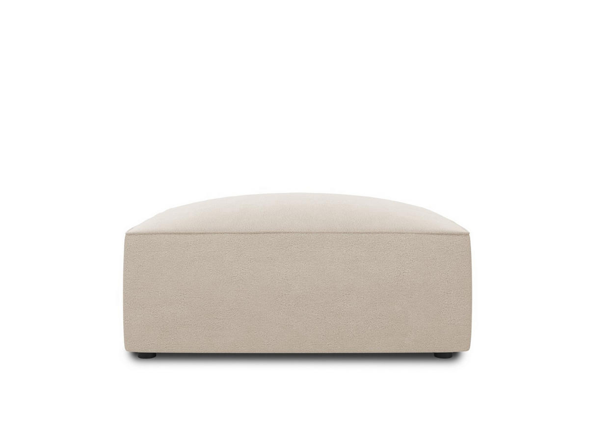 POUF Ruby aus Samt beige - Beige, Textil (93/40/93cm) - Micadoni