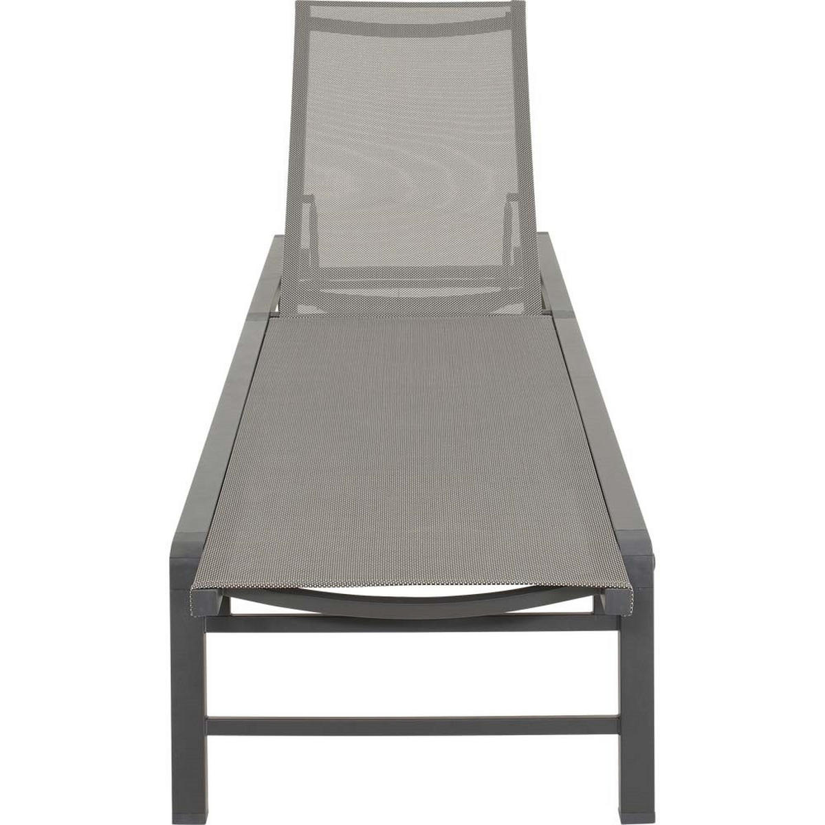 SONNENLIEGE Lazzaro - Anthrazit - 56/193/31 cm - Dunkelgrau, Metall (193/31/56cm) - Lesli Living