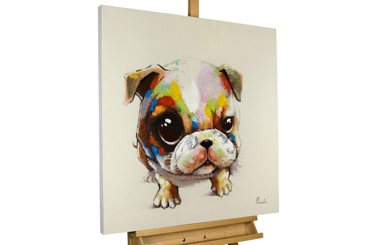 ACRYLBILD HANDGEMALT 80/80 cm - Multicolor, Holz/Textil (80/80cm) - KUNSTLOFT