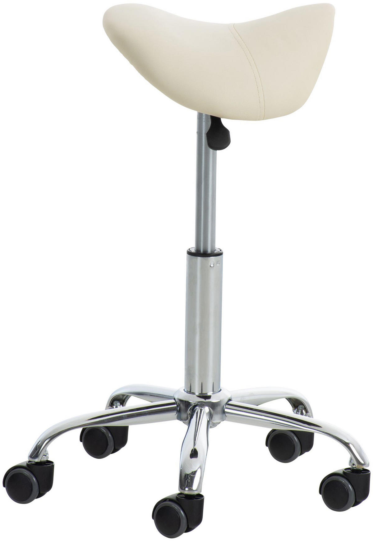 HOCKER 2er Set Lederlook creme - Creme, Textil/Metall (46/53/46cm) - CLP