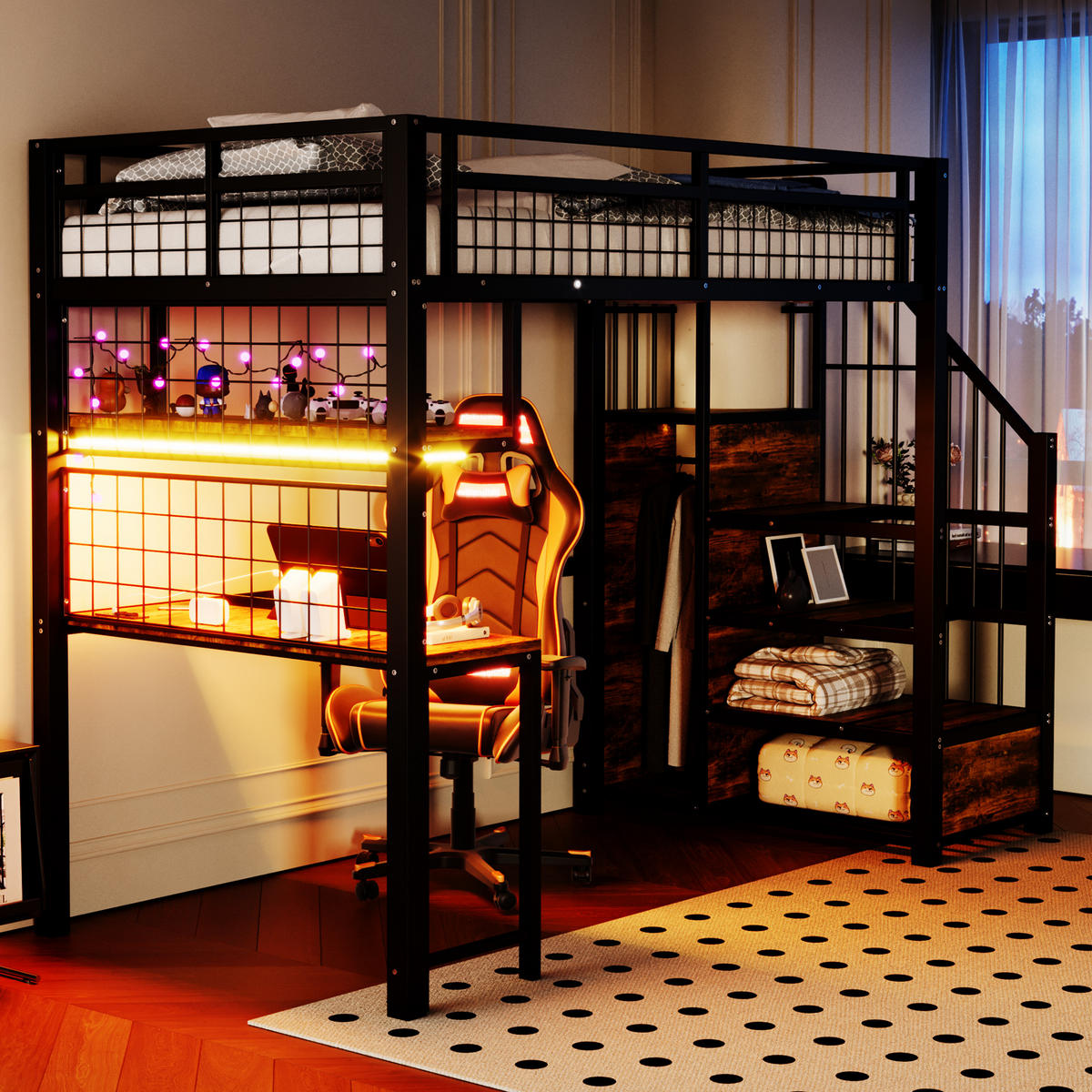 HOCHBETT Metall 90/200 cm Schwarz - Schwarz, Metall - Raumix