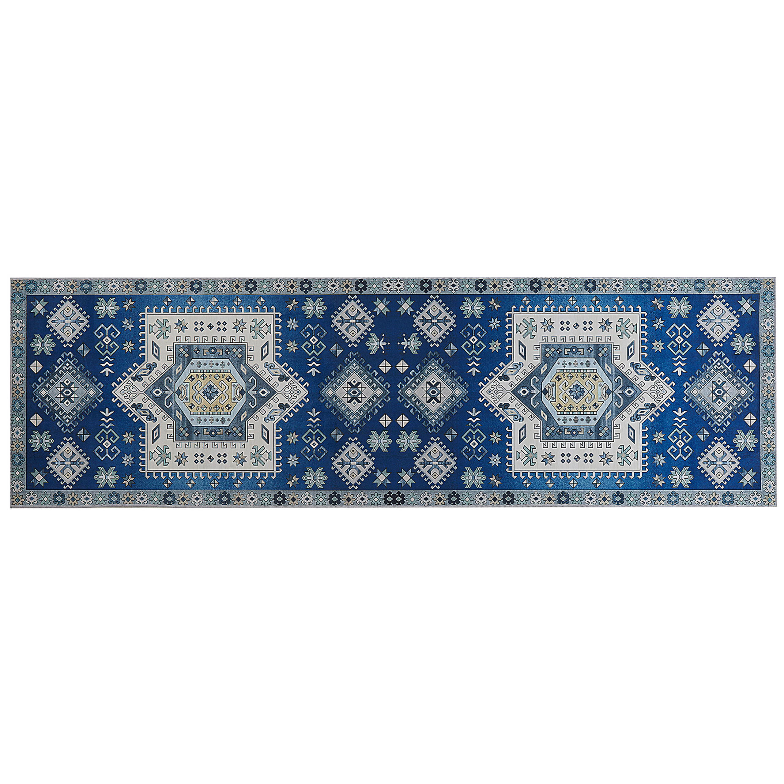 KURZFLOR-TEPPICH Parvakadli 200/60 cm - Blau, Kunststoff (60/200cm) - Beliani
